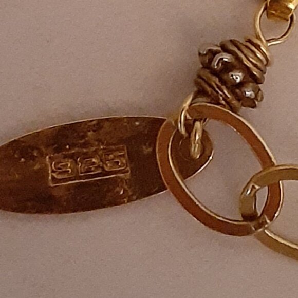 Vannesa Tosoni Plated Silver with Black Stone Necklace - Picture 7 of 10